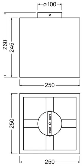 Ledvance - Plafoniera DECOR CARDBOARD 1xE27/15W/230V 25x25 cm