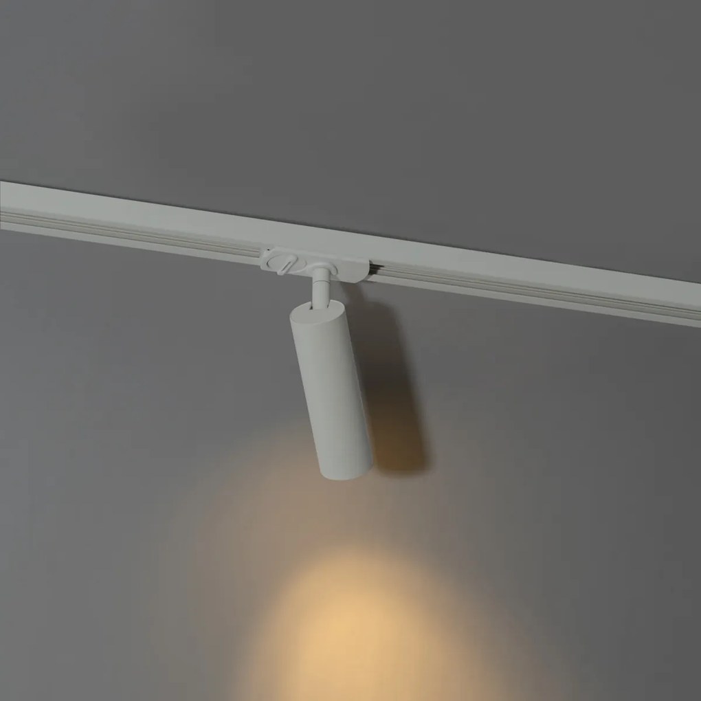 Faretto moderno bianco per sistema a binario monofase 35 mm - Iconic Jeana Luxe