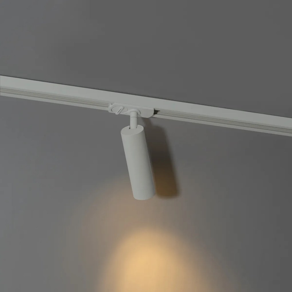 Faretto moderno bianco per sistema a binario monofase 35mm - Iconic Jeana Luxe