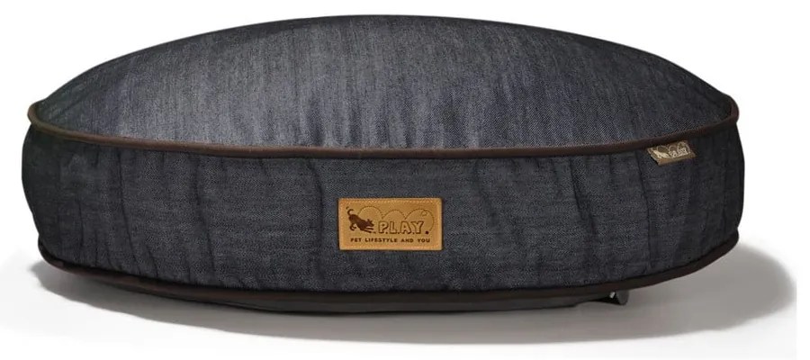 Cuccia in blu scuro per cane ø 70 cm Round Bed Denim Medieval Blue / Dark Chocolate S – P.L.A.Y.