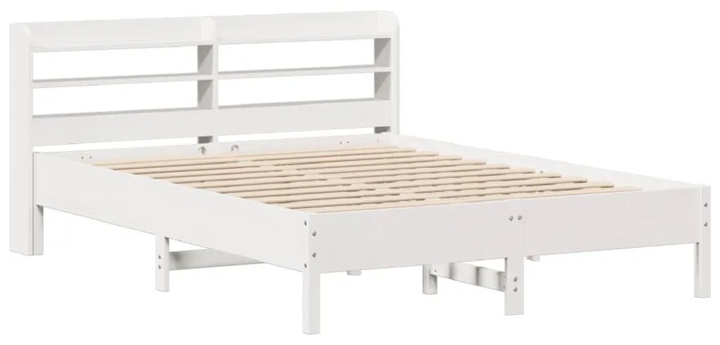 Letto senza materasso bianco 140x200 cm legno massello di pino