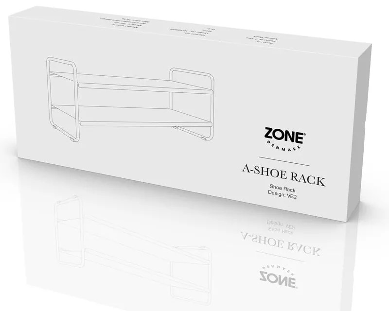 Scarpiera nera in acciaio 33x33x80 cm A-Shoe – Zone