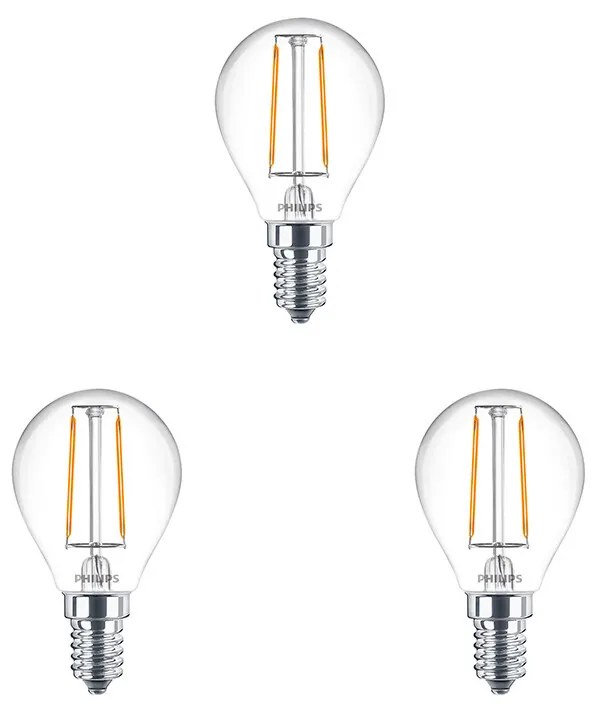 Philips - 3-pack Lampadina LED 2W (250lm) Corona E14