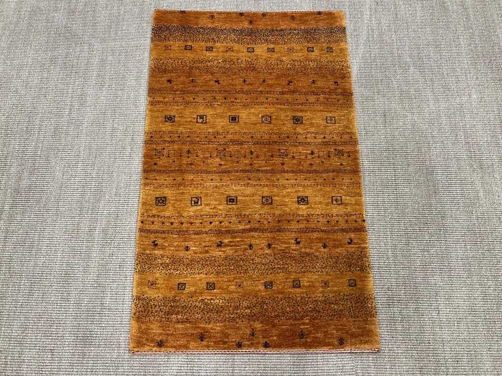 Loribaft Tappeto persiano 80x130 Giallo (Iran) Annodato A Mano
