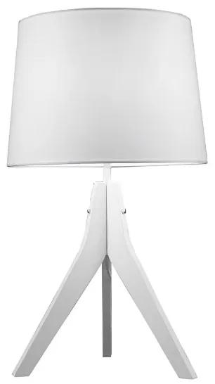 Lampada da tavolo D33 E27 in legno e paralume bianco MIMI Grande