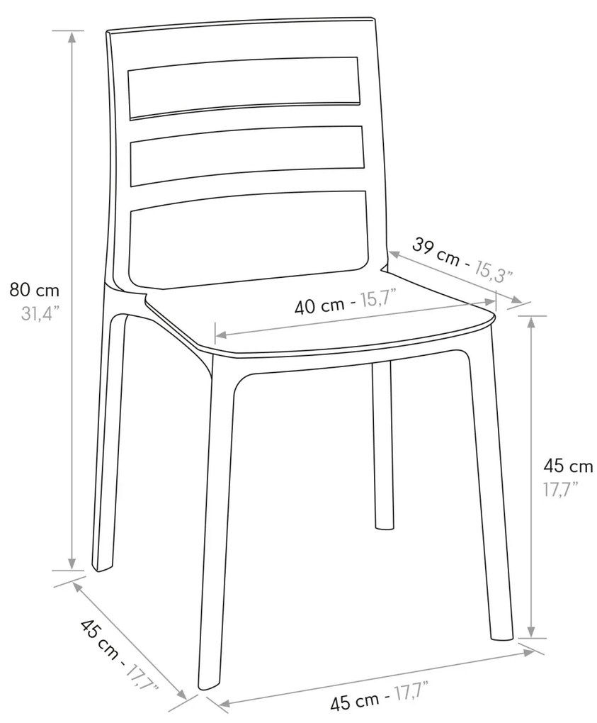 DOGE - sedia di design moderno polipropilene