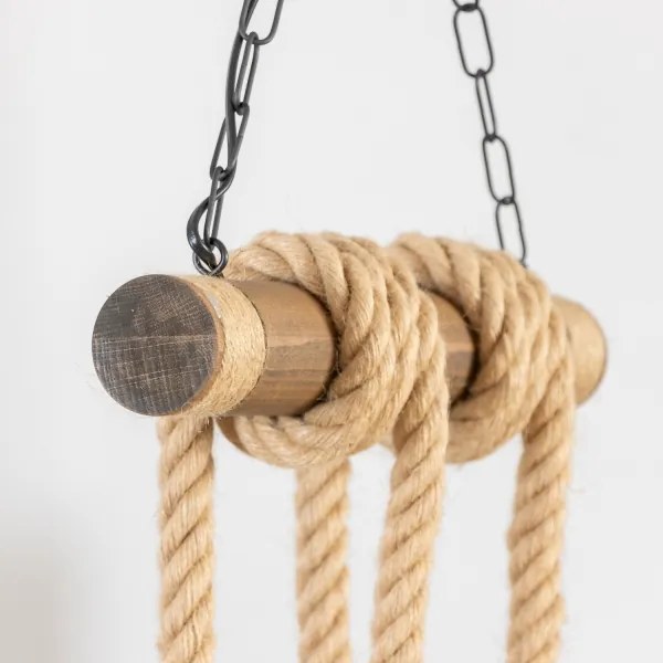 Brilagi - Lampadario a sospensione con catena KOS 4xE27/60W/230V faggio