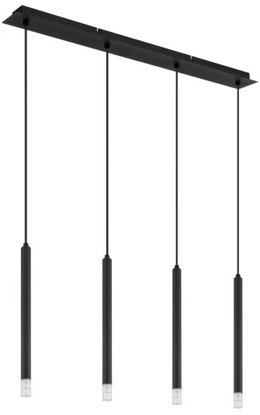 Globo 15629-4 - Lampadario a sospensione con filo BLAKE 4xG9/4W/230V nero