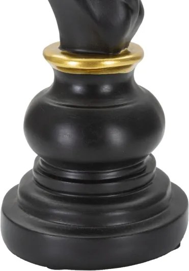 Cavallo Nero E Oro Cm 14X11X27