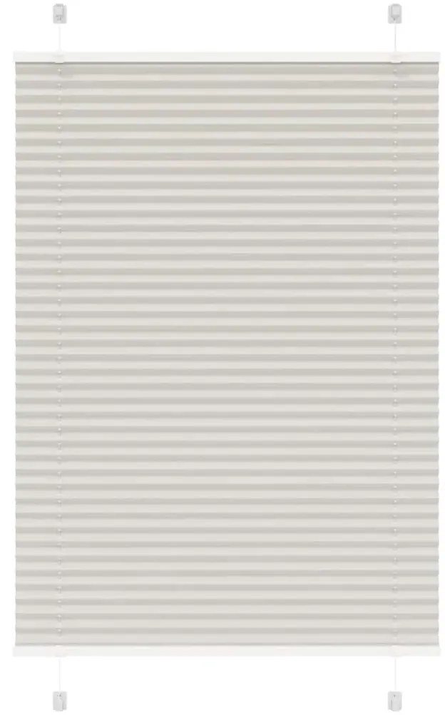 Tenda Plissettata Grigio Chiaro 95x100 Cm Larghezza Tessuto /