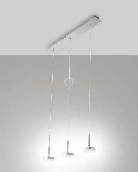 Dunk sospensione 3 luci alluminio a led 3000k - 24w - 2260 lm dimme...