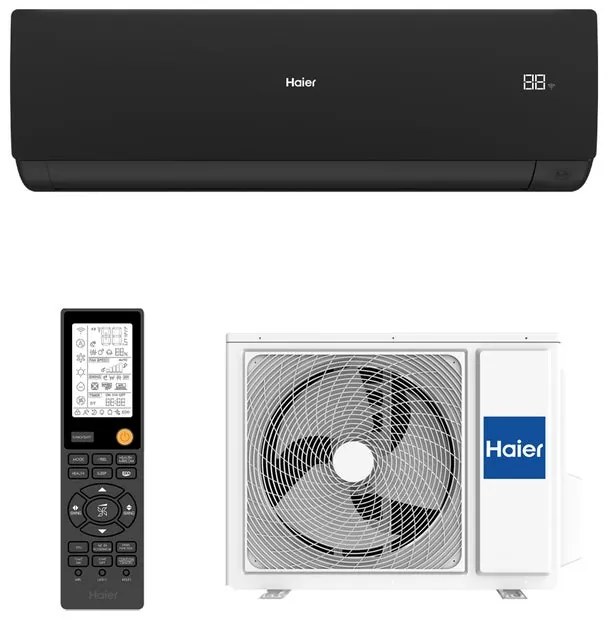 Condizionatore a muro monosplit inverter HAIER SPHERA BLACK 12K classe raffreddamento A+++, nero