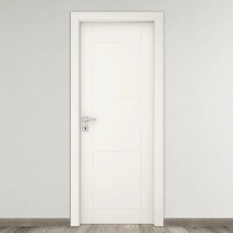 Porta interna a battente Mood in MDF laccato colore bianco, L 70 x H 210 cm, apertura a destra