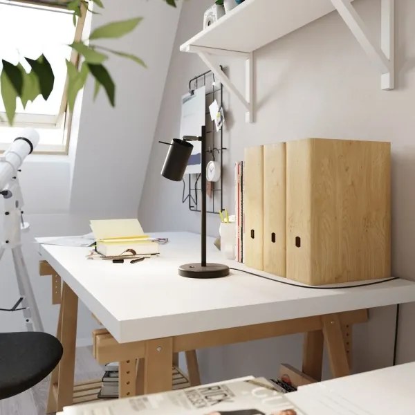 Sollux SL.1091 - Lampada da tavolo RING 1xGU10/10W/230V nero