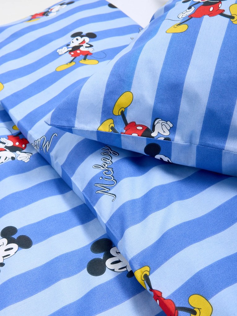 Sinsay - Set biancheria da letto in cotone Mickey Mouse - azzurro