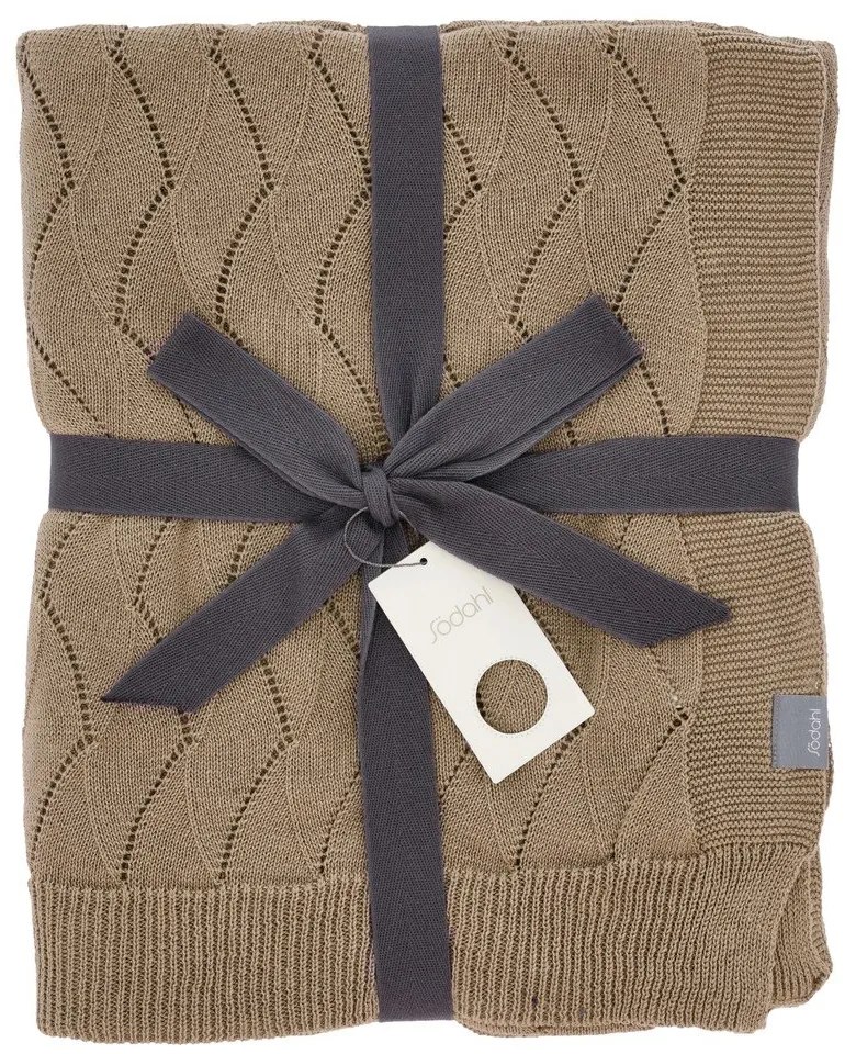 Coperta a maglia marrone 130x170 cm Gentle - Södahl