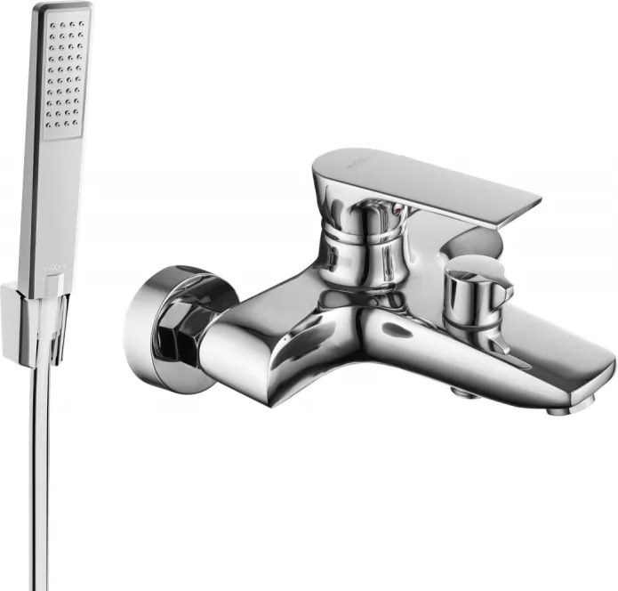Mexen Axel R72 rubinetto per vasca con set doccia, cromo - 7383R72-00