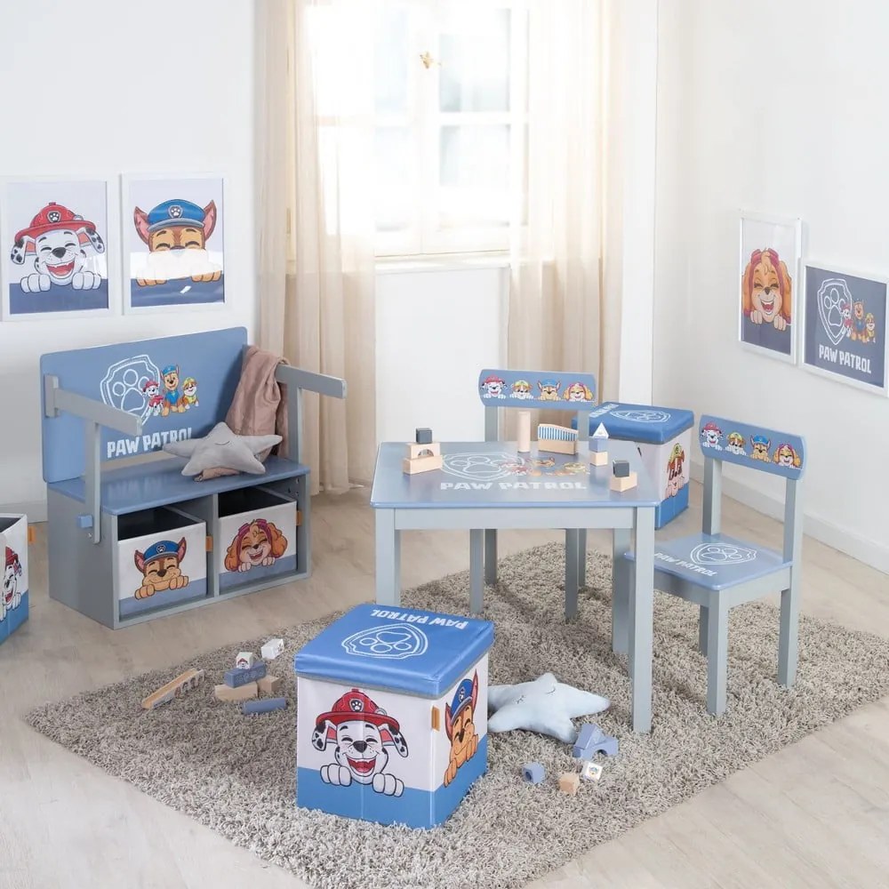 Set di organizer per giochi da bambino in tessuto 2 pz 27x27x27 cm Paw Patrol – Roba