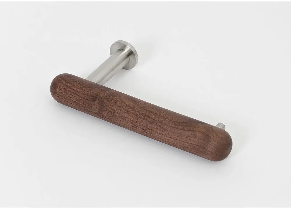 Porta carta igienica a parete in legno di noce Yoku - Wireworks