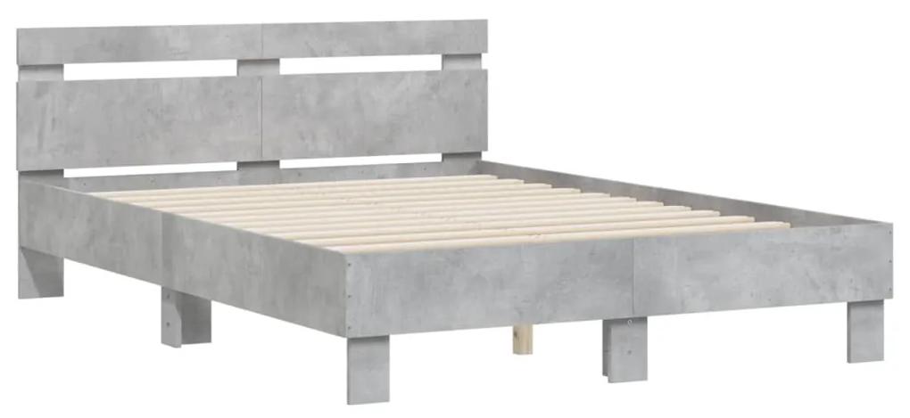 Giroletto testiera grigio cemento 135x190 cm legno multistrato