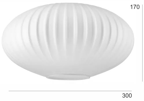 Vetro di ricambio per lampadario HARMA E27 17x30 cm bianco