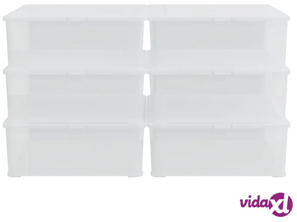 vidaXL Contenitori in Plastica 6 pz 5 L Impilabili