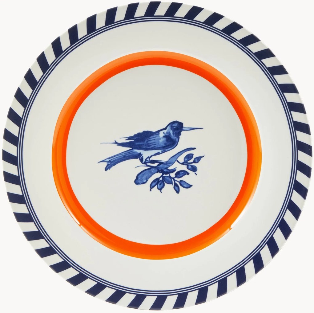 Set di 2 piatti piani Bird Patterned