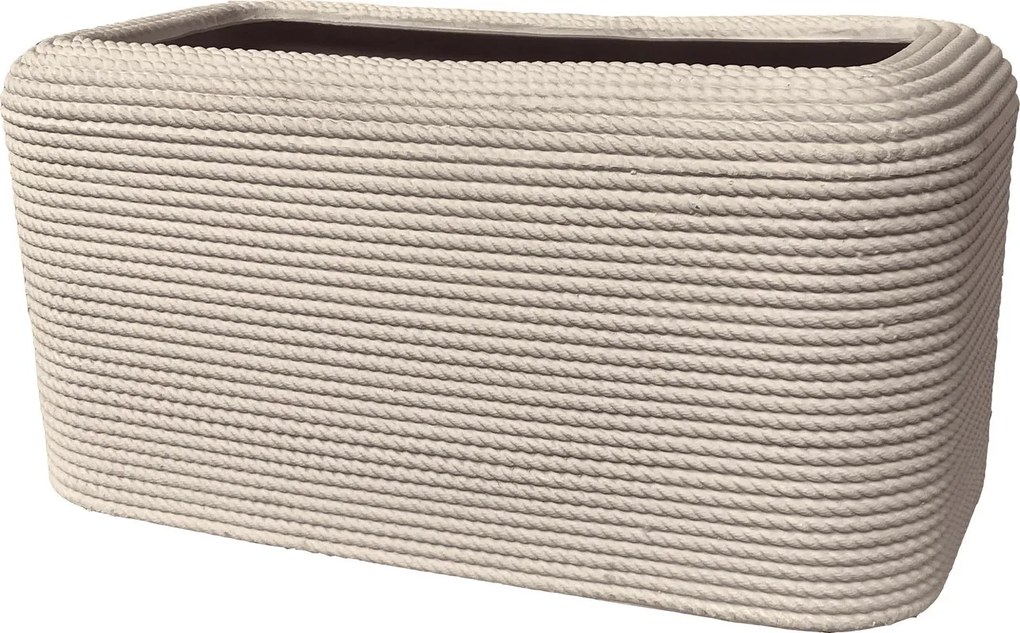 Fioriera Bali in polietilene beige H 45 x L 80 x P 45 cm