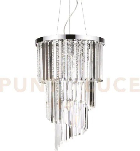 Carlton lampadario sospeso in metallo e cristallo molato 8 luci att...