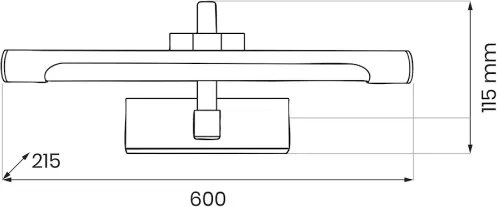 Illuminazione a LED per specchio da bagno VINCI LED/15W/230V 60 cm IP44 nero
