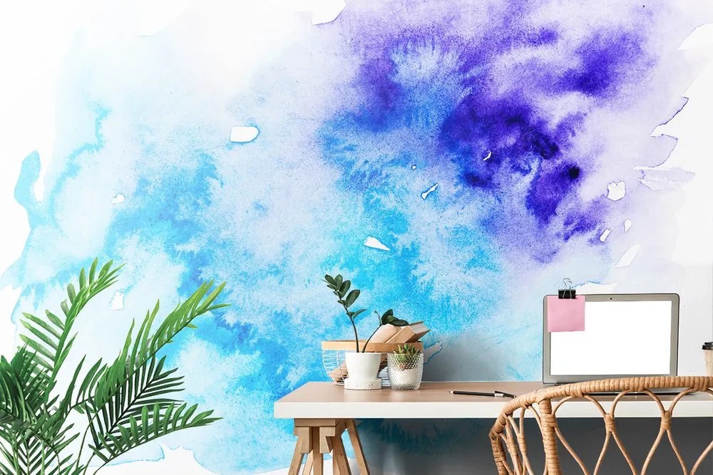 Carta da parati – Arte astratta blu-viola