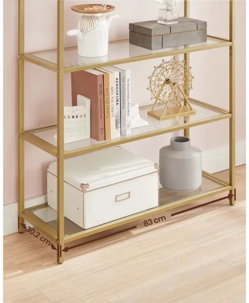 Libreria GLASY dorata