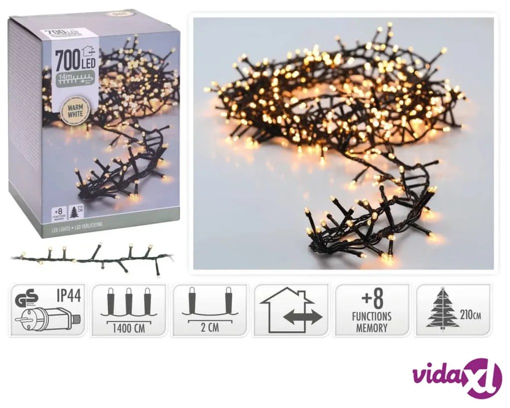 Ambiance Ghirlanda di Luci di Natale con 700 LED 14 m