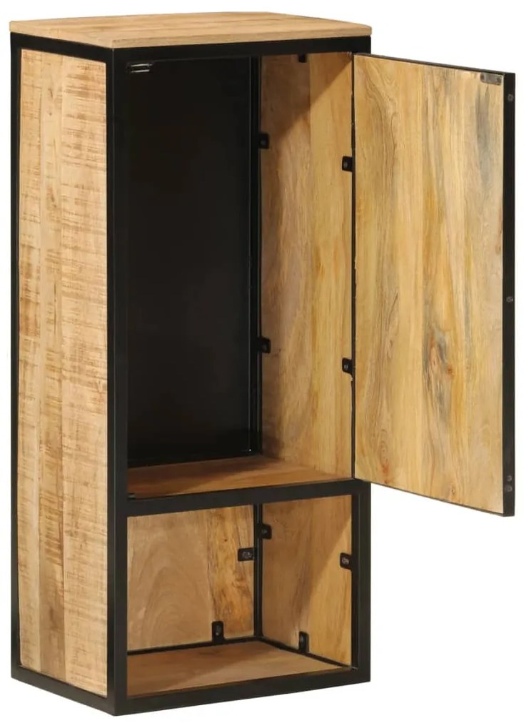 Mobile da bagno 40x27x90 cm in legno massello di mango e ferro