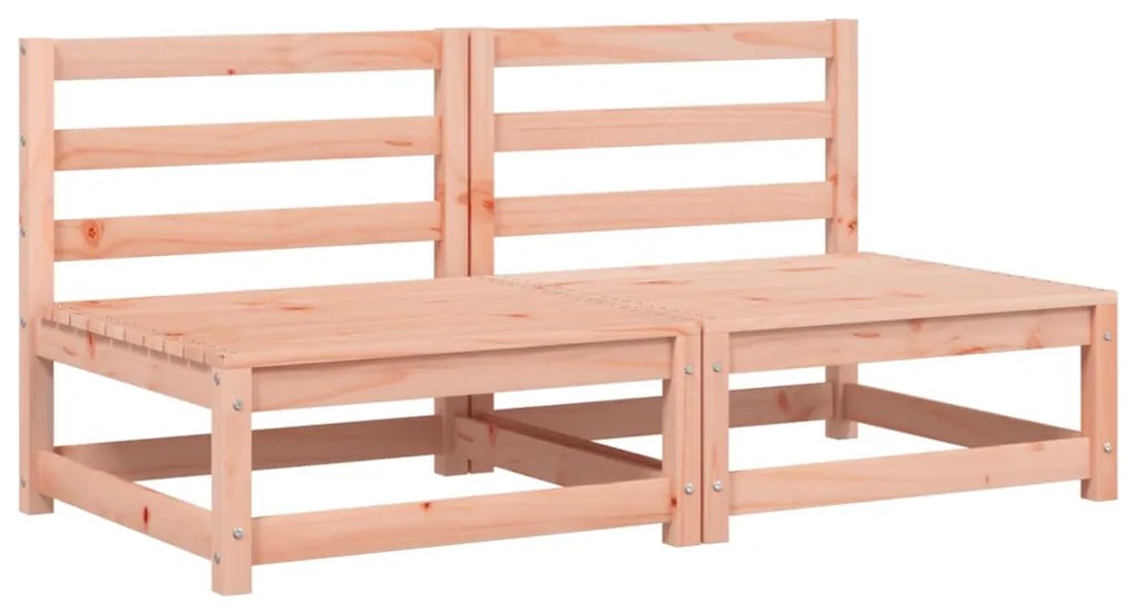 Divani giardino senza braccioli con cuscini 2 pz legno douglas