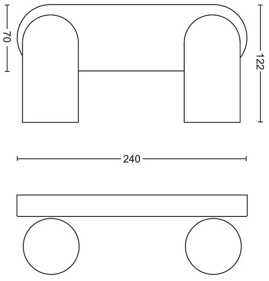 Philips 50582/31/PN - Faretto MYLIVING PONGEE 2xGU10/5,5W/230V