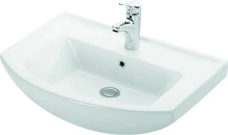 Lavabo bagno sospeso 65 cm ceramica Litos-BN65 - KAMALU