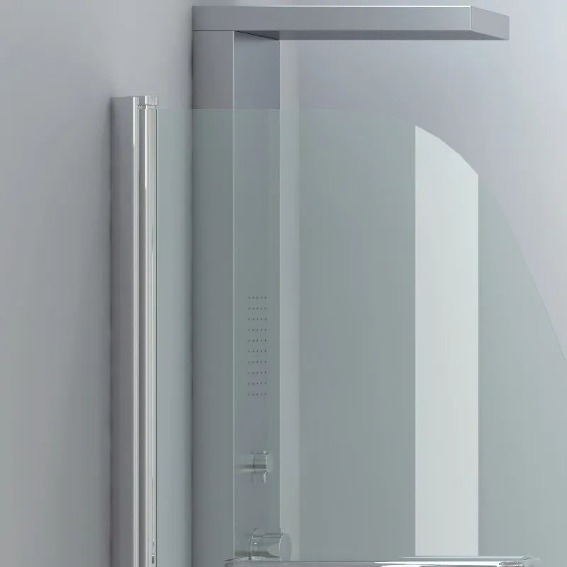 Parete vasca 85cm girevole altezza 140cm | KV10 - KAMALU