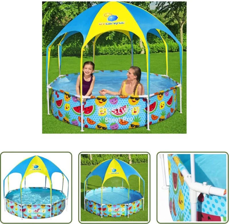 Piscina per bambini - Bestway Piscia Fuoriterra per Bambini Steel Pro UV Careful 244x51 cm