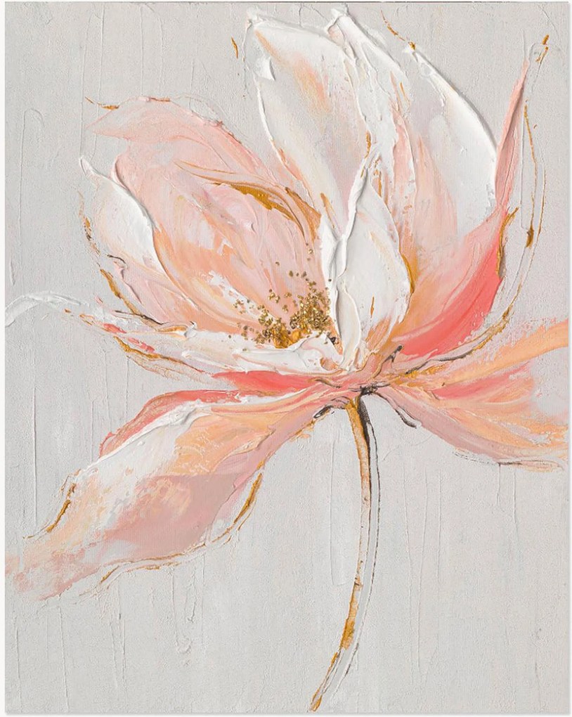 Quadro su tela dipinto a mano Silk Flower