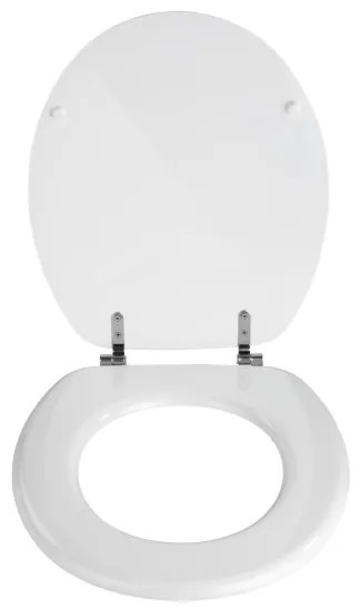 WENKO 154008100-WC sedile per WC VALENCIA 43x36 cm bianco/argento