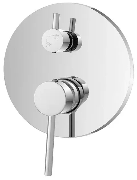 Kit doccia completo con miscelatore York con braccio 35 e soffione 20 inox cromo