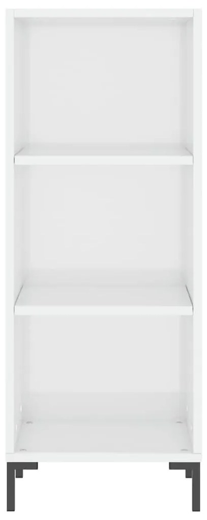 Credenza bianco lucido 34,5x32,5x90 cm in legno multistrato