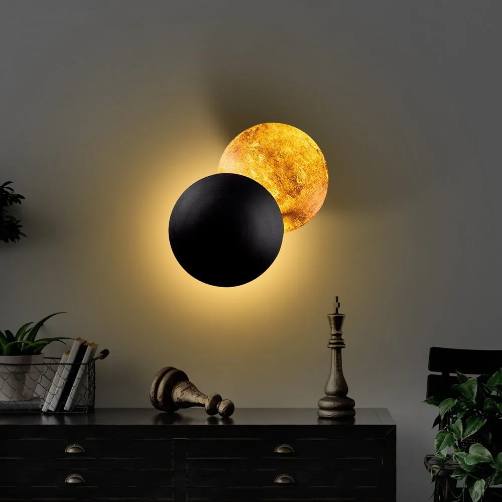 Lampada da parete a LED in nero e rame ø 25 cm Yosma - Opviq lights