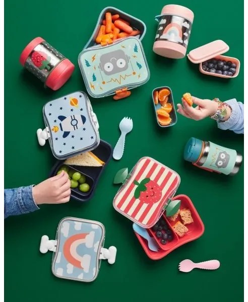 Skip Hop - Contenitore termico per alimenti con cucchiaio/forchetta SPARK STYLE 325 ml arcobaleno