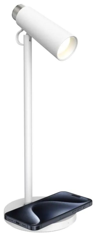 Immax 08990L - Lampada da tavolo LED dimmerabile con Qi di ricarica TIT LED/12W/230V bianco