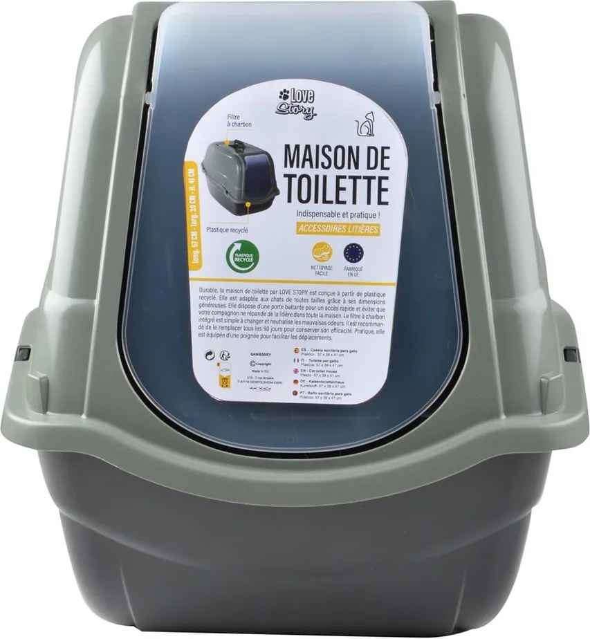 Lettiera per gatti kaki 39x57 cm - Love Story