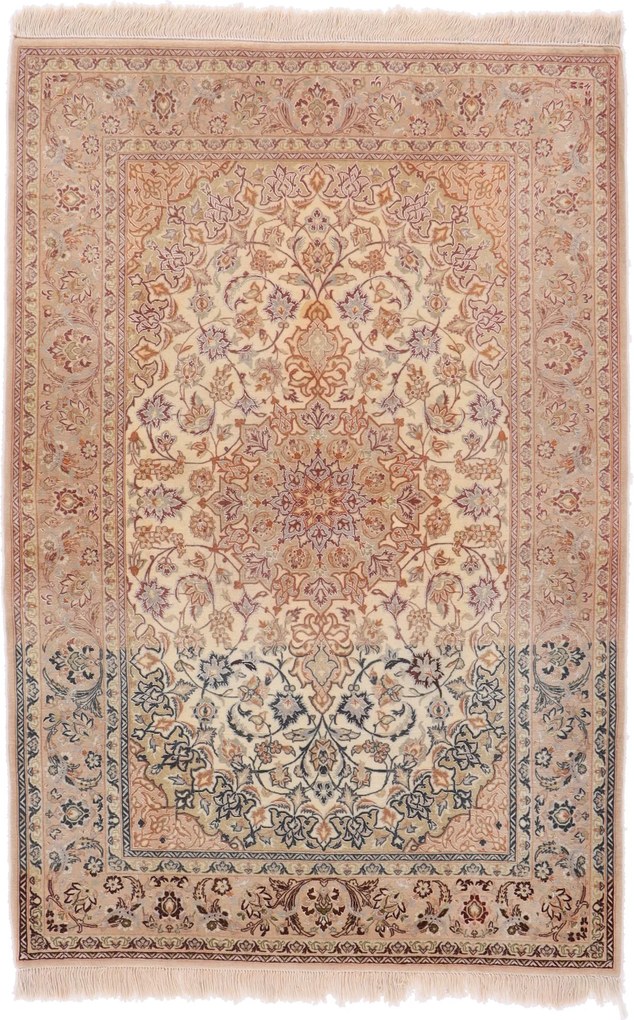 Isfahan Tappeto 110 x 170 (Iran) Annodato A Mano