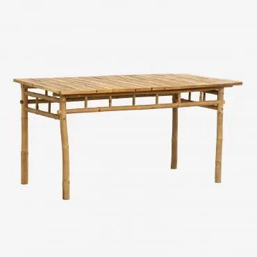 Tavolo da pranzo rettangolare in bambù (150x80 cm) Marilin Bambù - Sklum