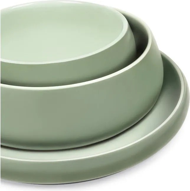 Set di piatti verdi in gres 4 pz ø 22 cm Aura Rondo – Bonami Selection